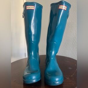 Hunter Women's Blue Rain Boots